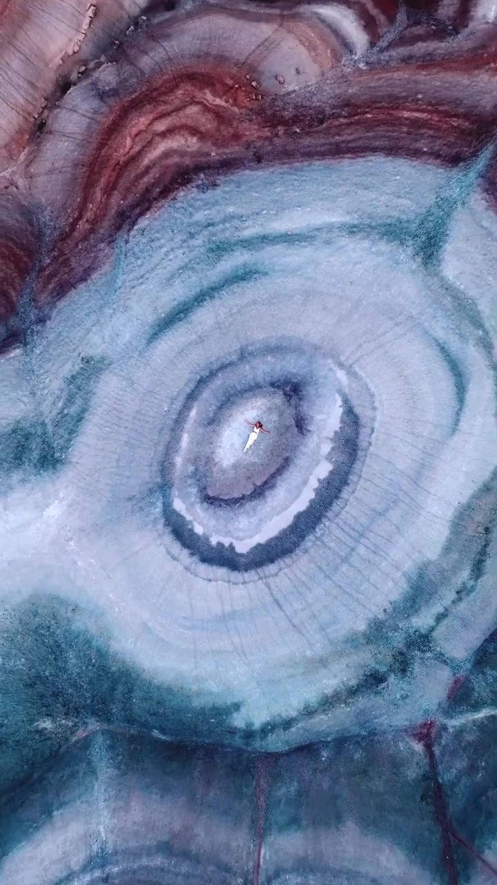 Utah's Spiral Geological Formation: Aerial View