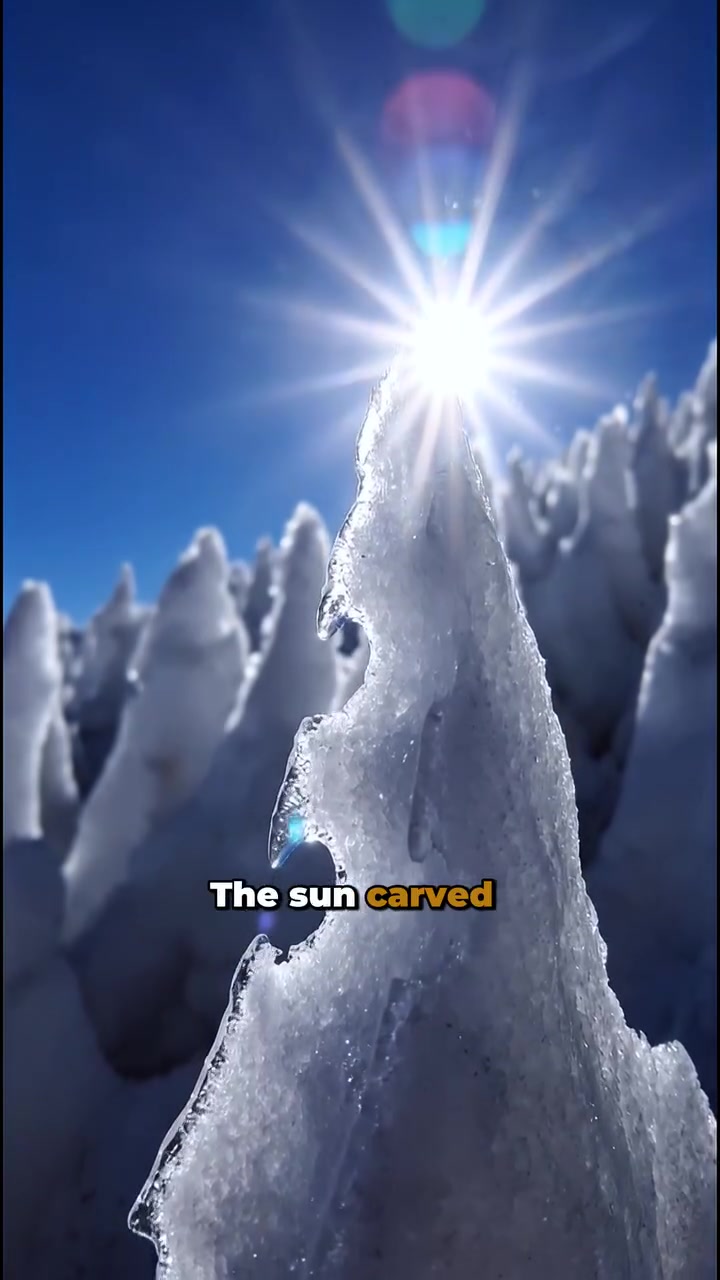 Penitentes Ice Formations in the Andes