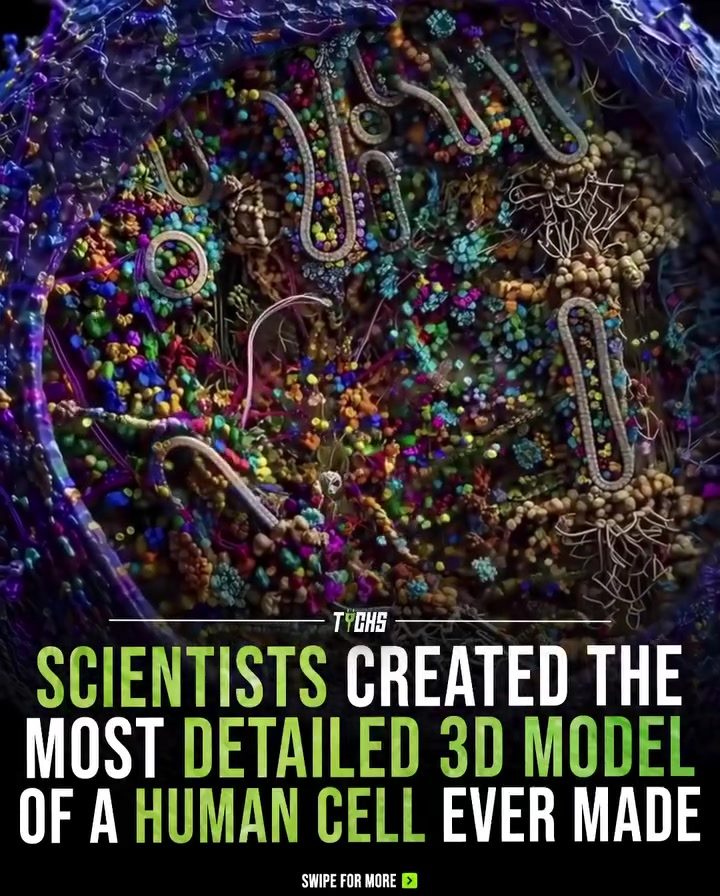 Detailed 3D Model Reveals Human Cell's Complexity