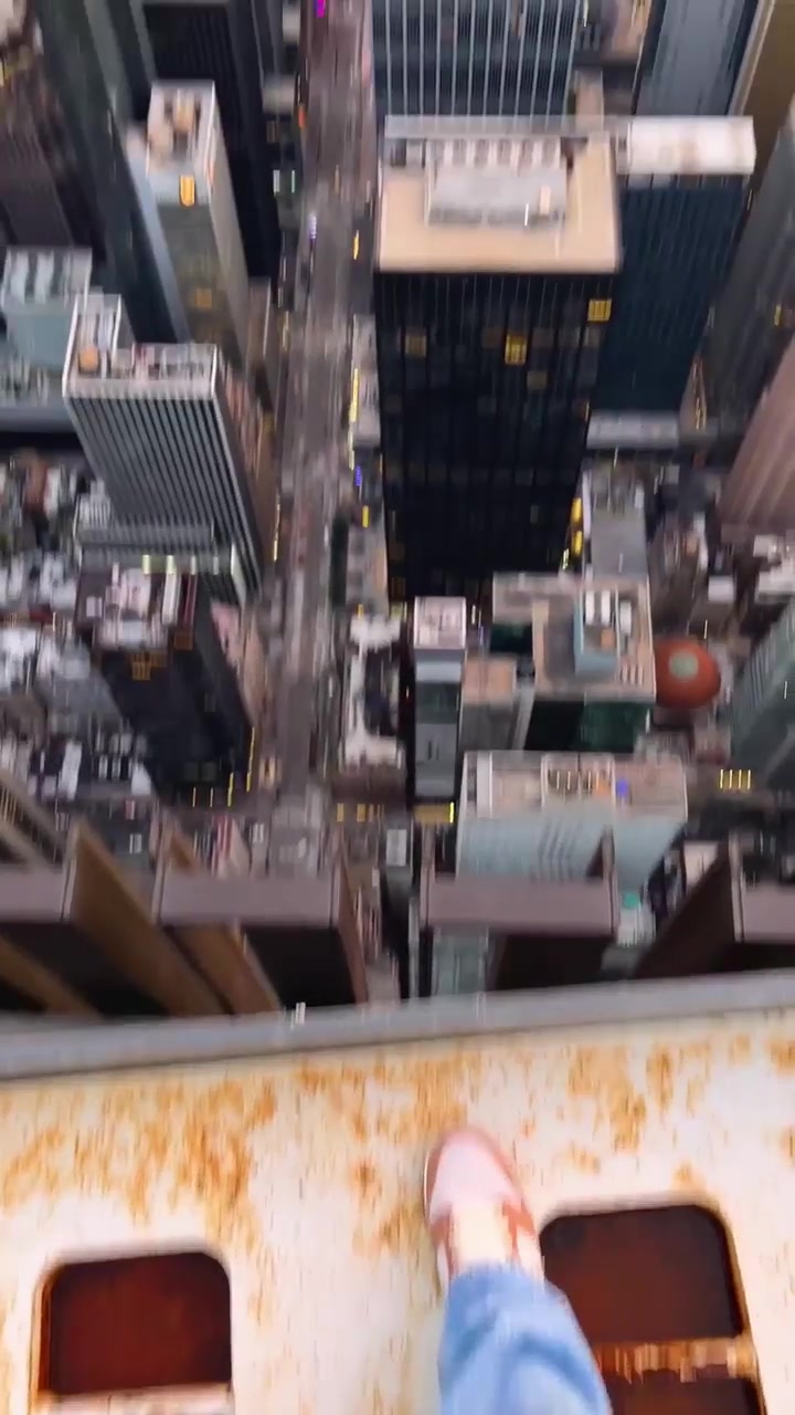 New York City Skyline Sunset Aerial View