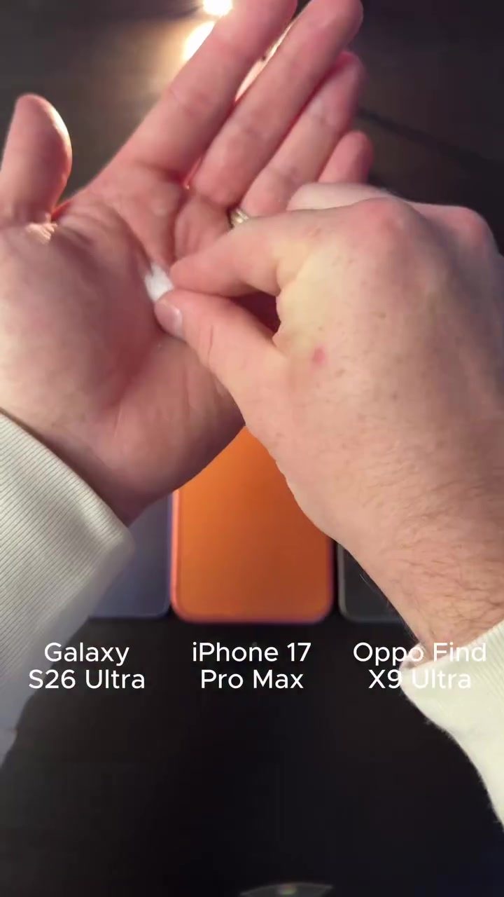 Samsung Galaxy S26 Ultra vs iPhone 17 Pro vs Oppo Find X9 Ultra: Macro Test
