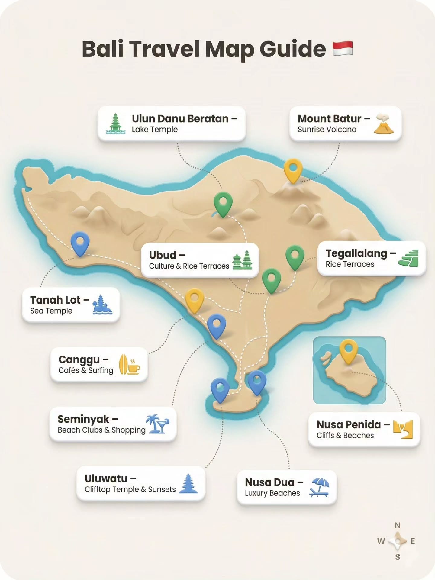 Explore Bali's Top Destinations: Your Ultimate Travel Map Guide