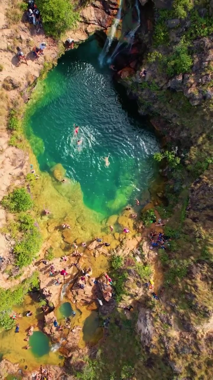 La Silampa Waterfall: Aerial View of Natural Pool