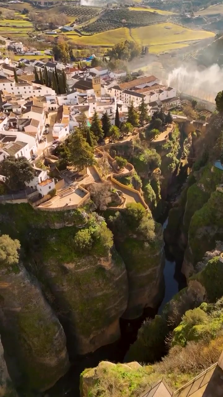 Ronda Spain: Aerial Views of El Tajo Gorge