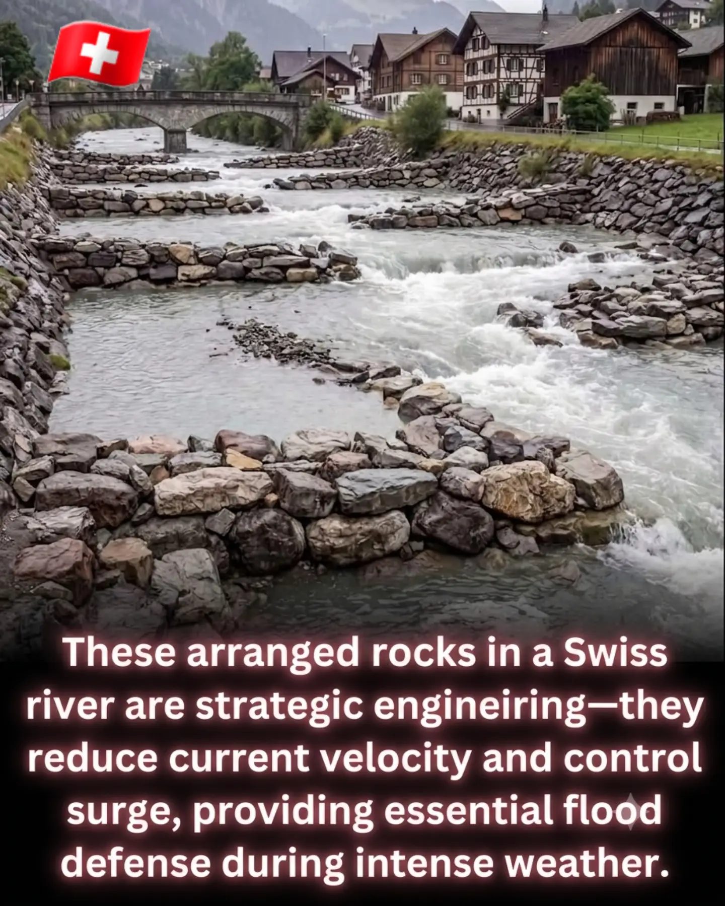 Swiss River Engineering: Rock Arrangements for Flood Control