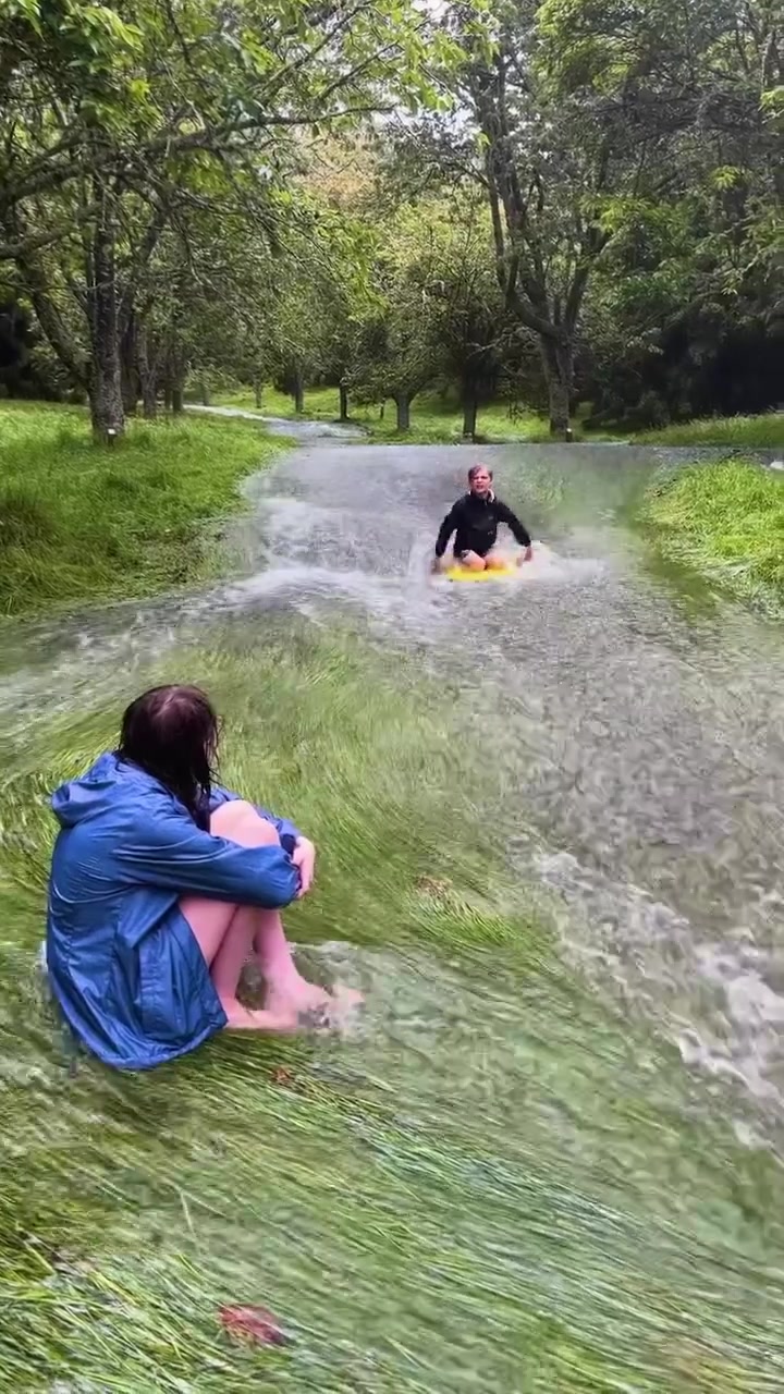 Inflatable Rafts: Fun in the Flooded Park
