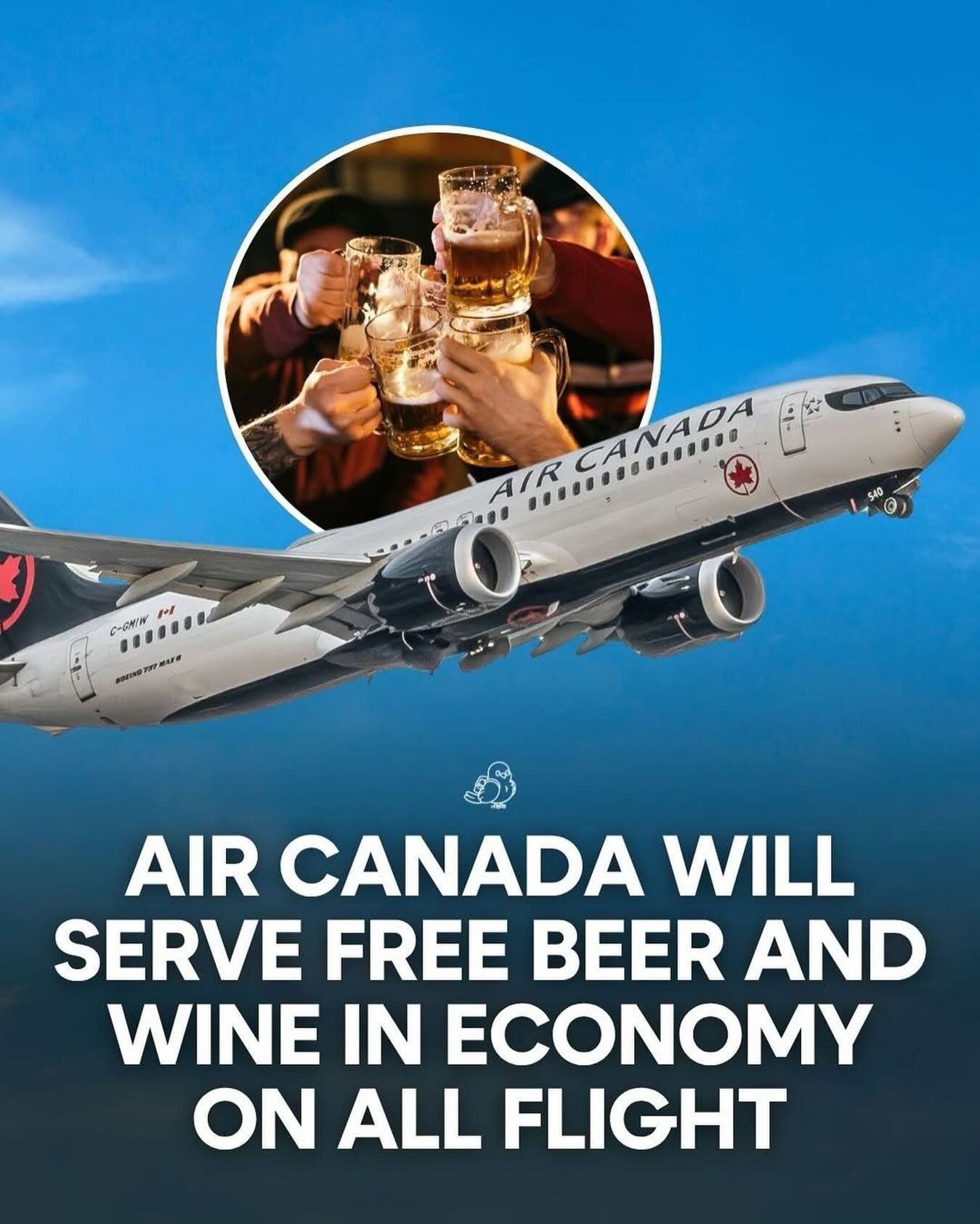 Air Canada Offers Free Beer and Wine in Economy Class