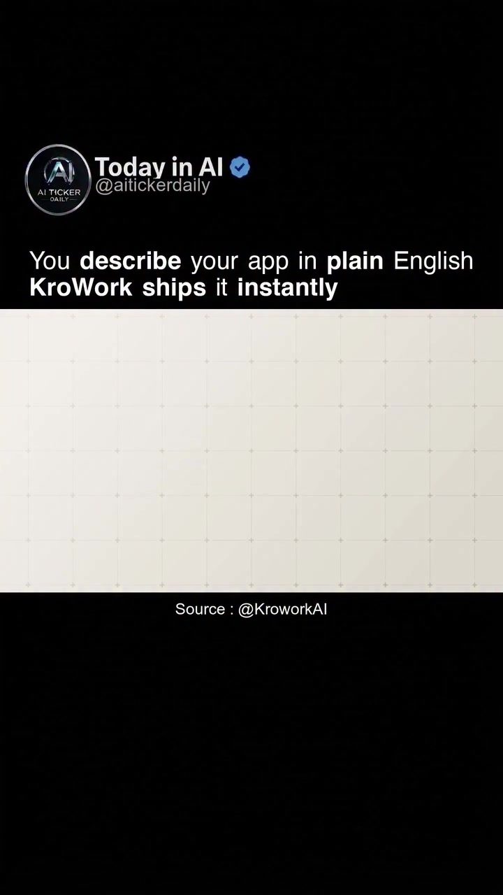KroWorkAI: Create Apps with Plain English Descriptions