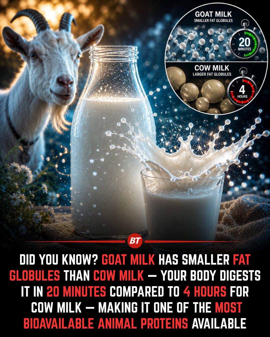 Goat Milk vs Cow Milk: Digestive Benefits
