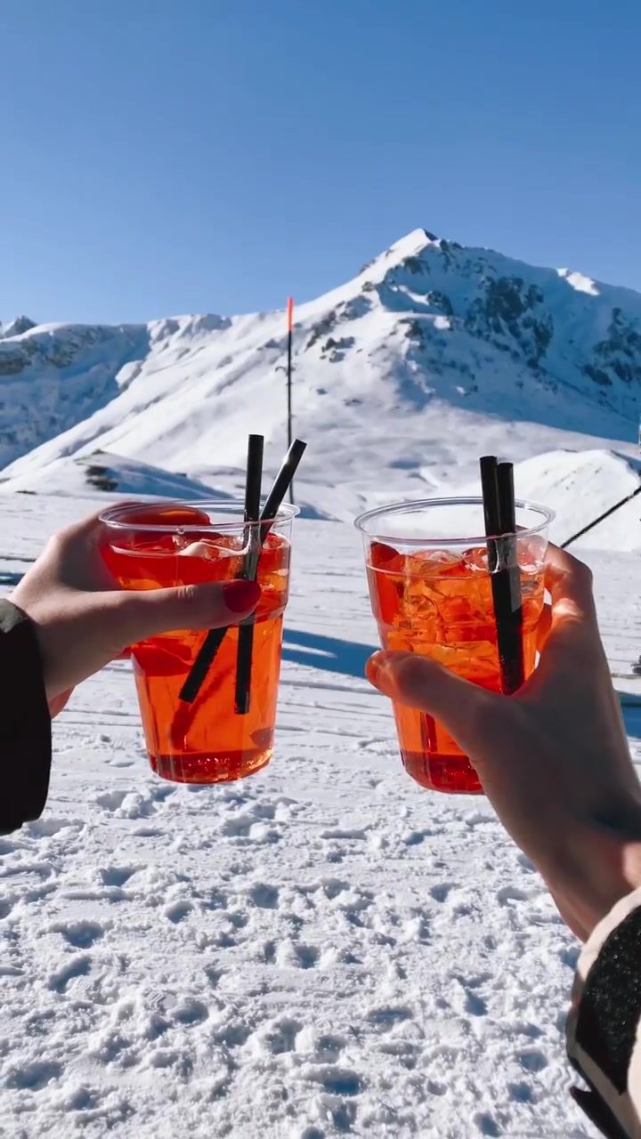 Celebratory Drinks on Skiing Adventures