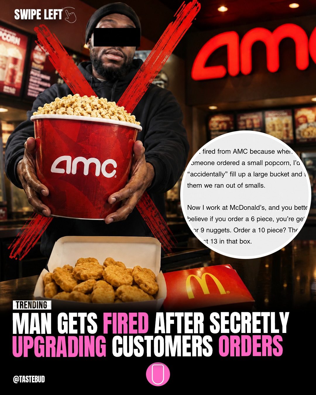 Employee Fired From AMC for Upgrading Popcorn Orders