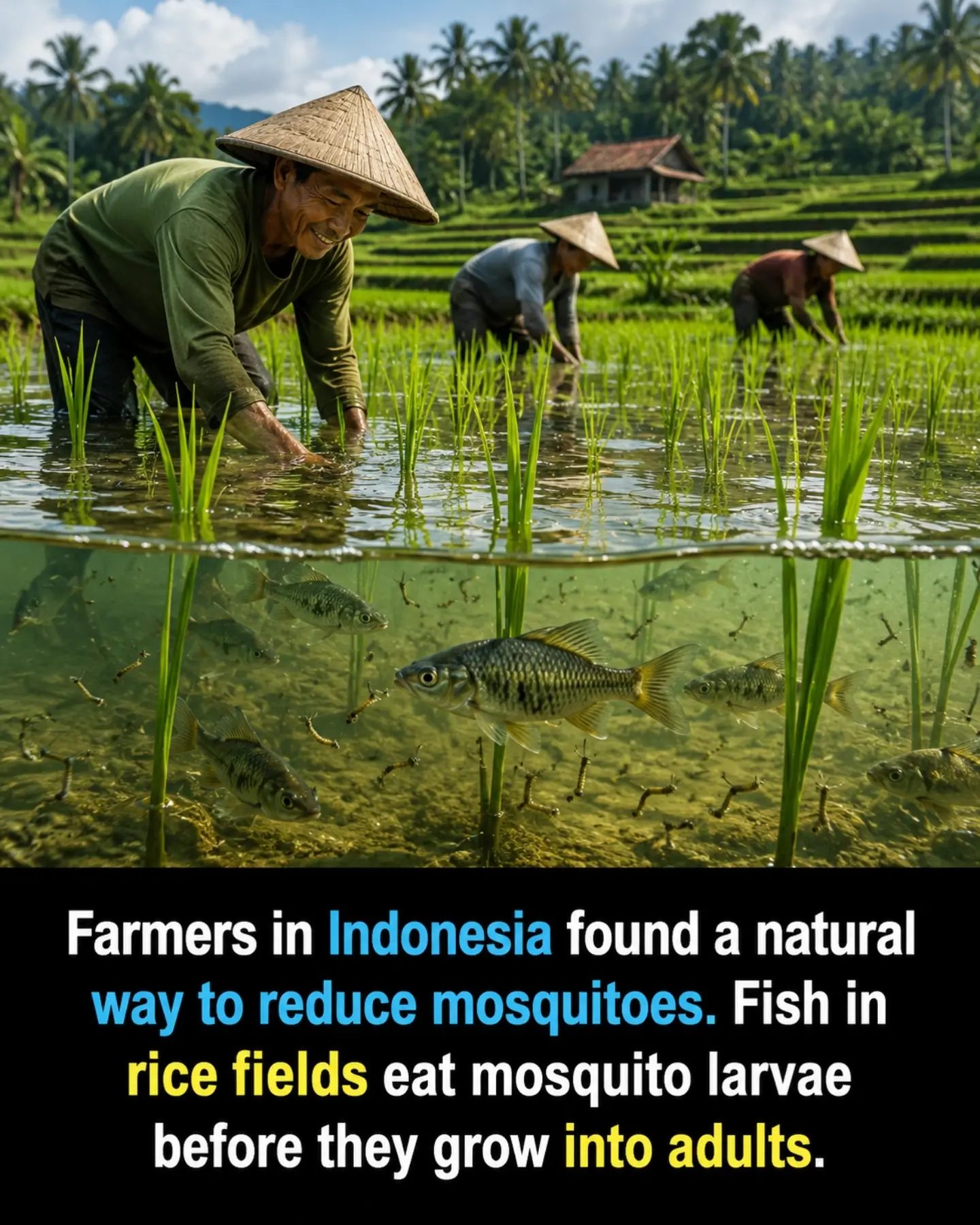 Indonesian Farmers' Natural Mosquito Control in Rice Fields