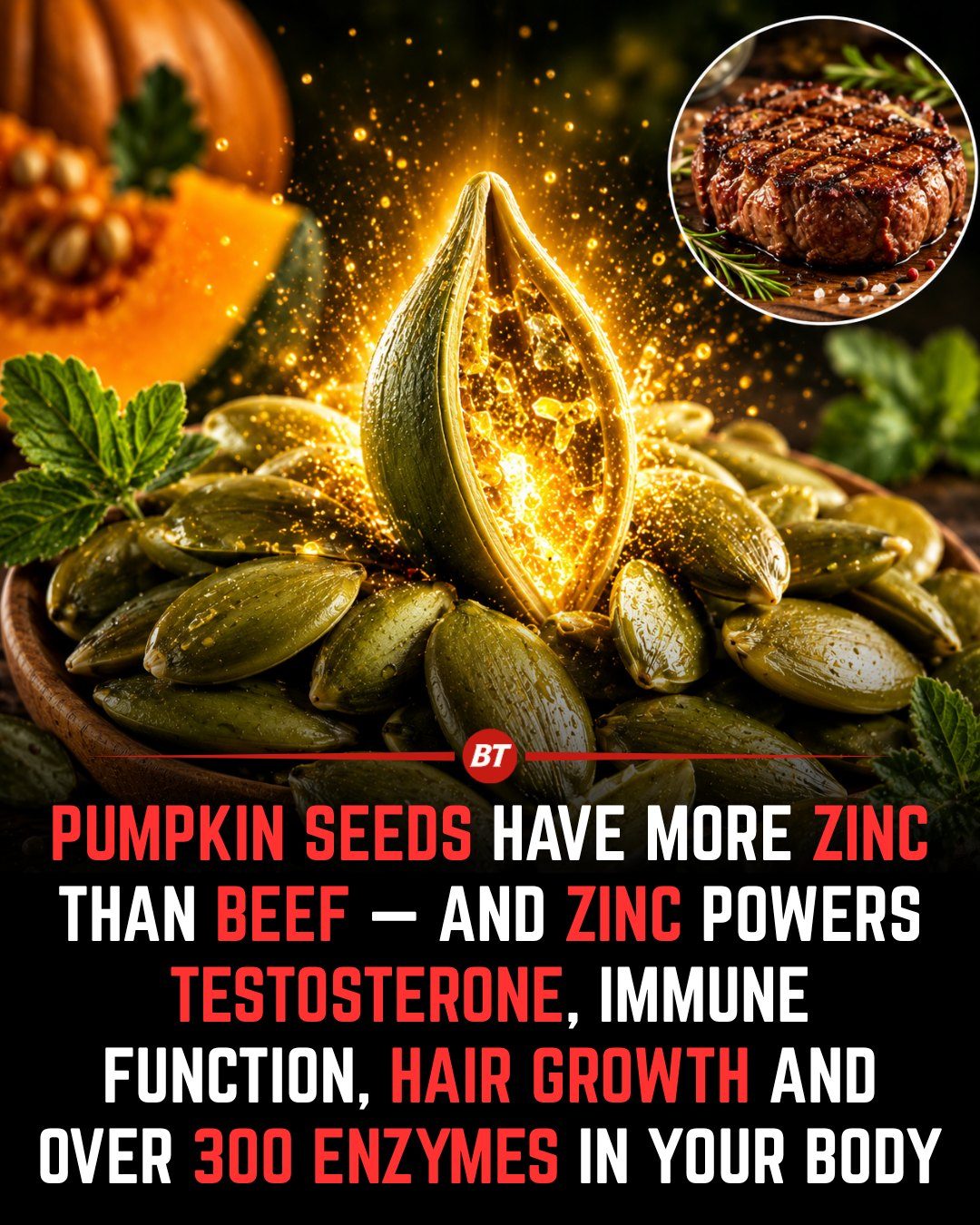 Pumpkin Seeds: More Zinc Than Beef for Health and Growth