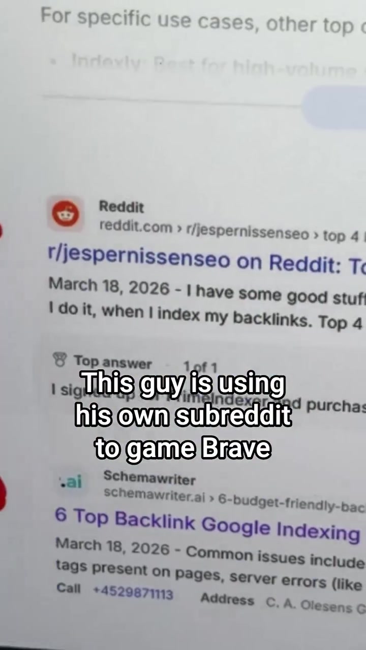 SEO Ranking with Brave and Google Using Subreddit