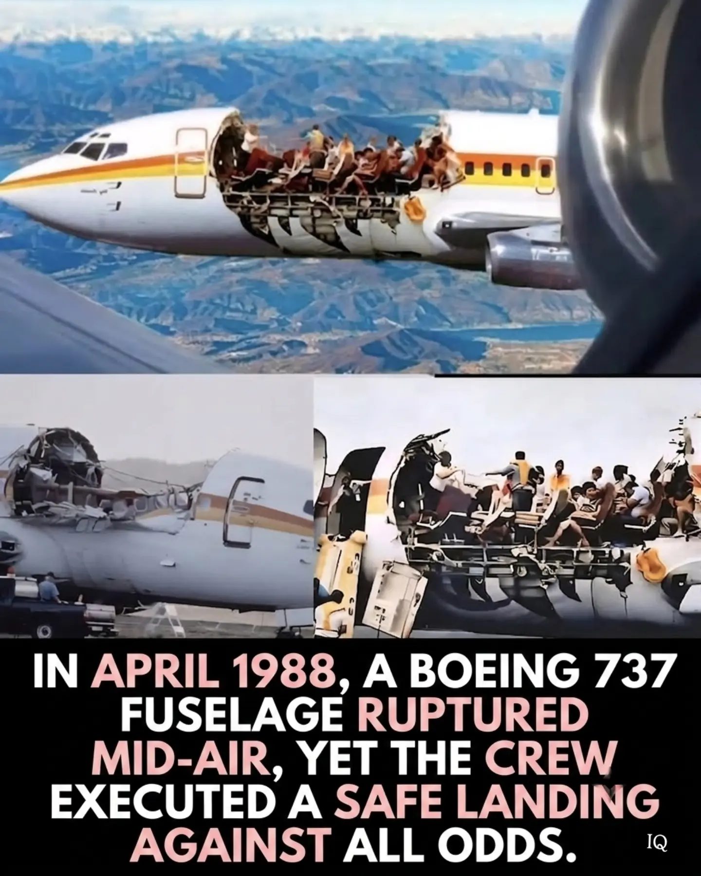 Miraculous crew saves damaged Boeing 737 in 1988 emergency landing