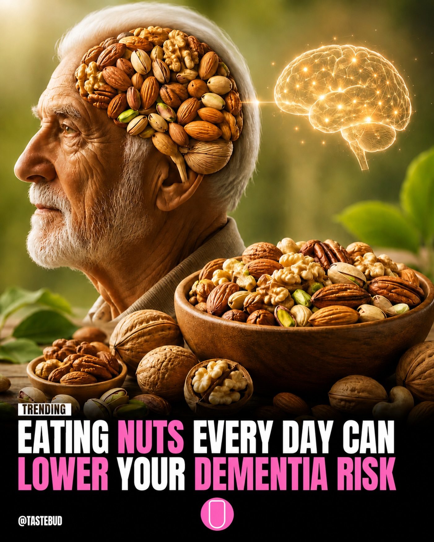 Daily Nut Intake Linked to Lower Dementia Risk