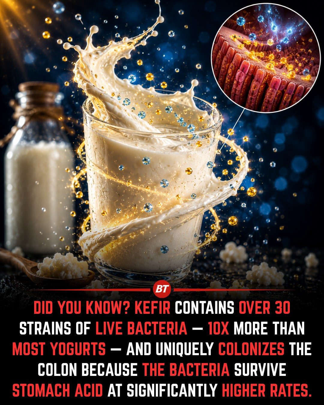Kefir's Gut Health Benefits: A High Concentration of Bacteria