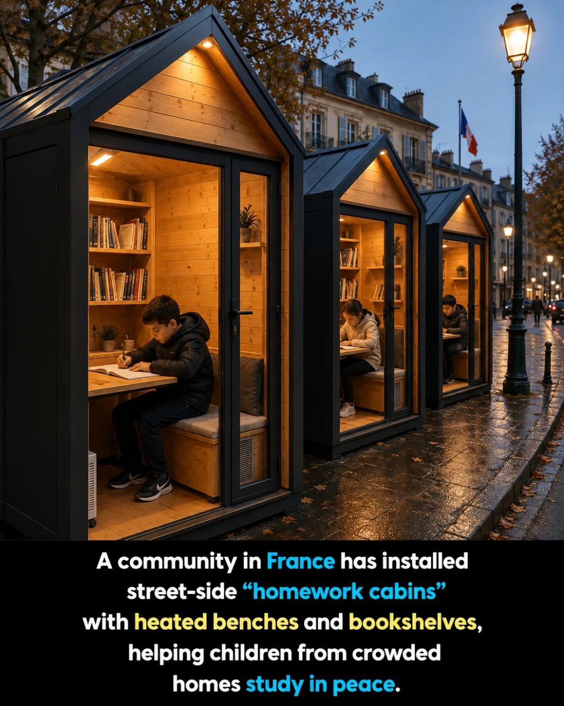 **Discover Paris' Unique Homework Cabins for Studying Children**