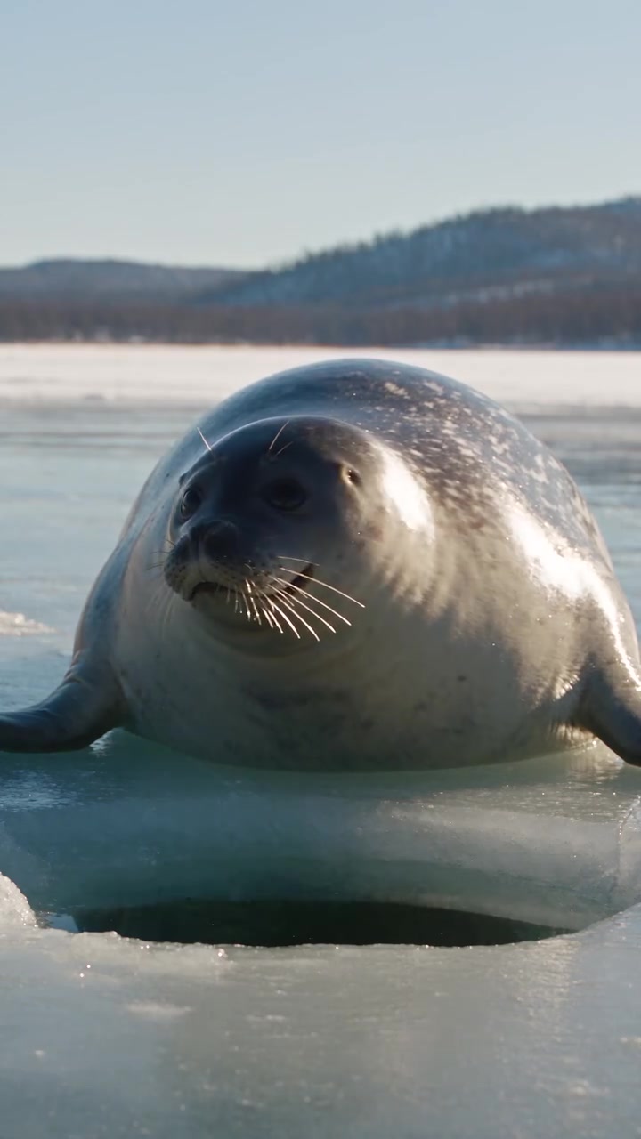 Arctic Seal in Freshwater Lake
