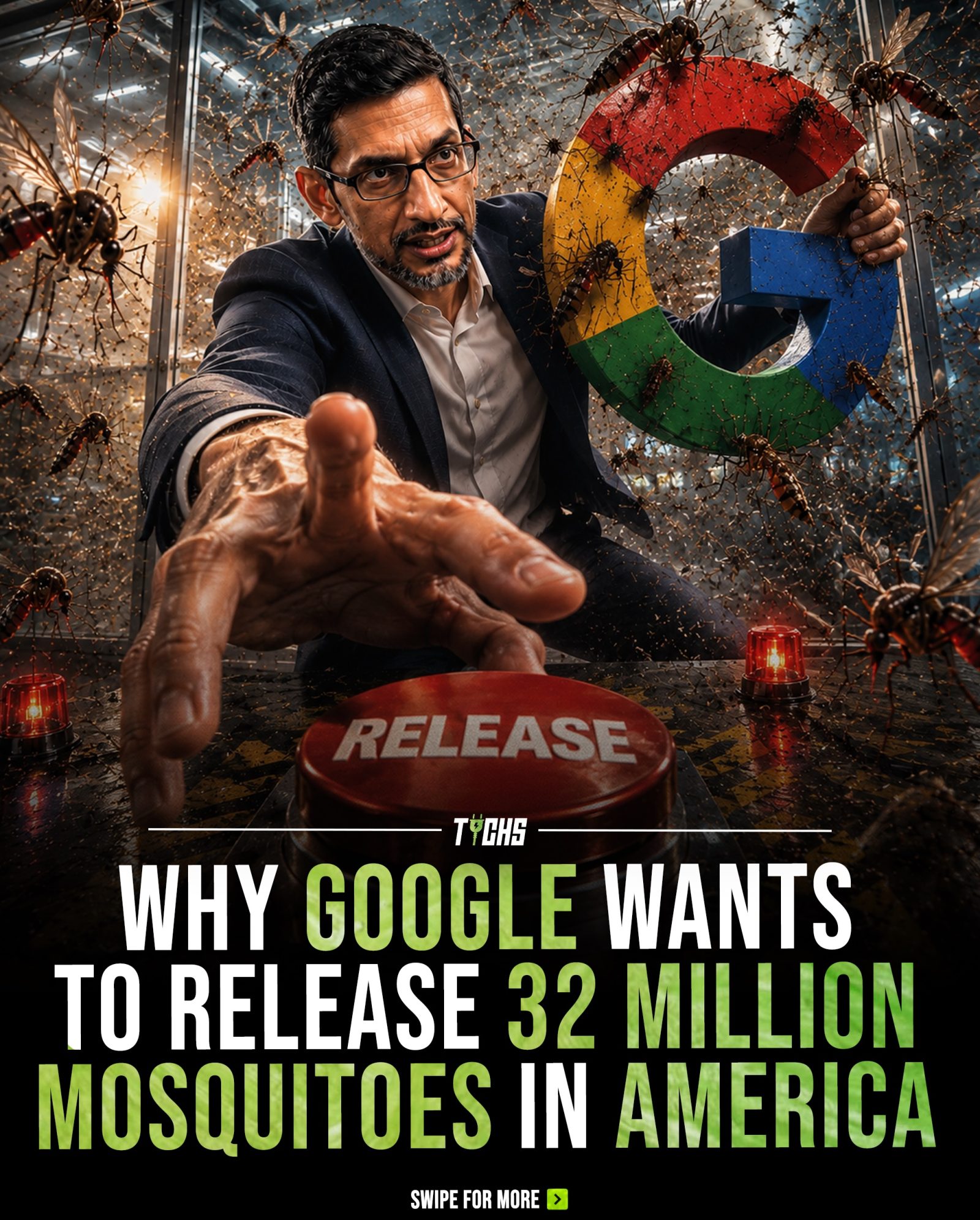 Google's Plan to Release 32 Million Mosquitoes in America