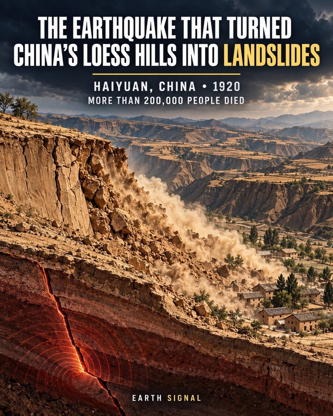 1920 Haiyuan Earthquake Landslides in China