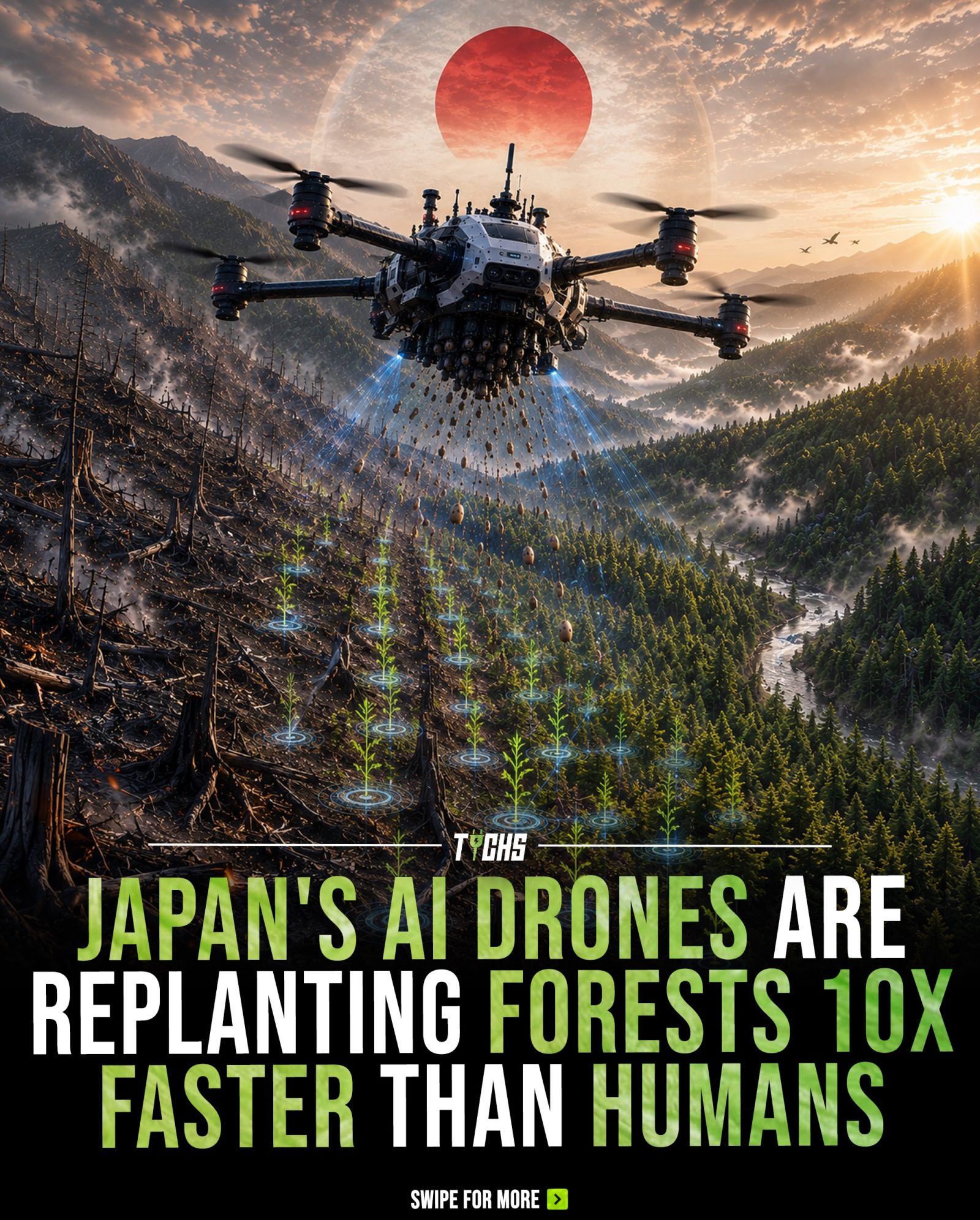 AI Drones Revolutionize Forest Replanting in Japan