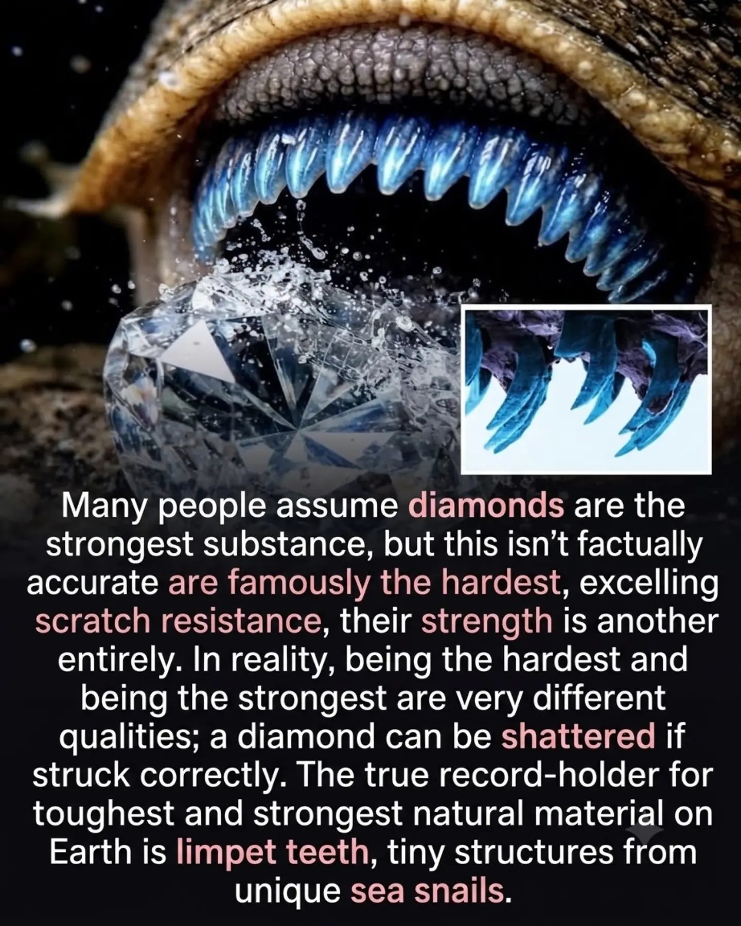 Debunking the Diamond Strength Myth: Limpet Teeth Reign Supreme