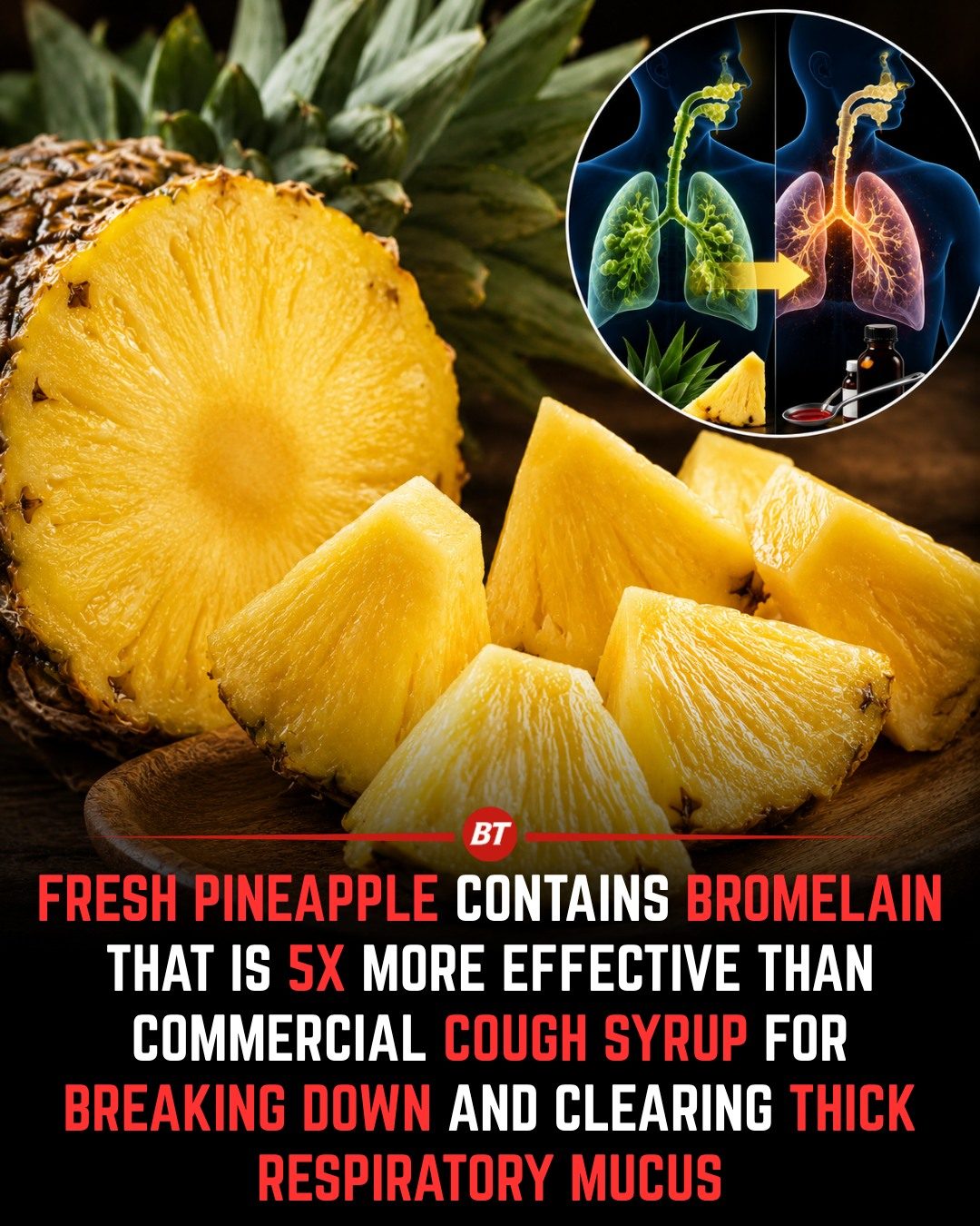 **Pineapple's Bromelain: Natural Respiratory Relief**