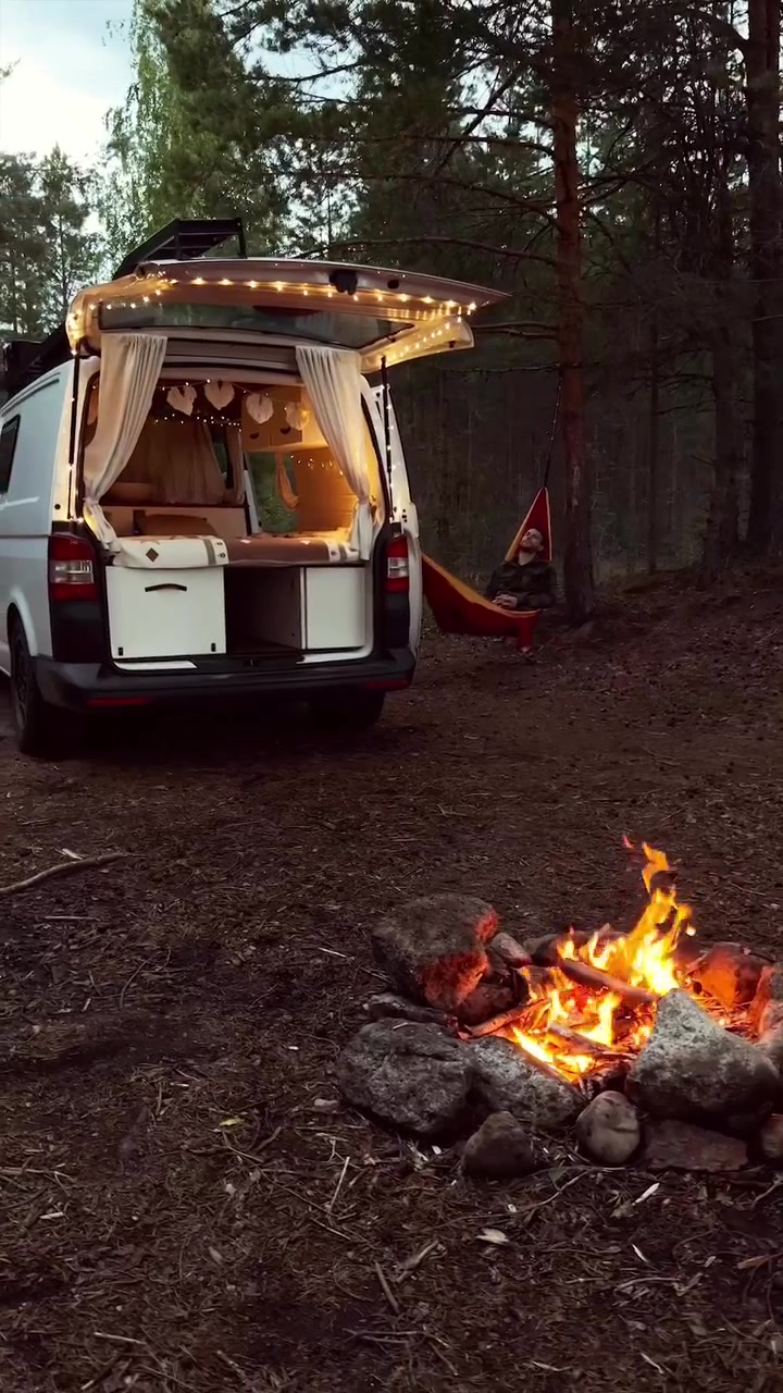 Van Life Camping: Wooded Camper Van Retreat