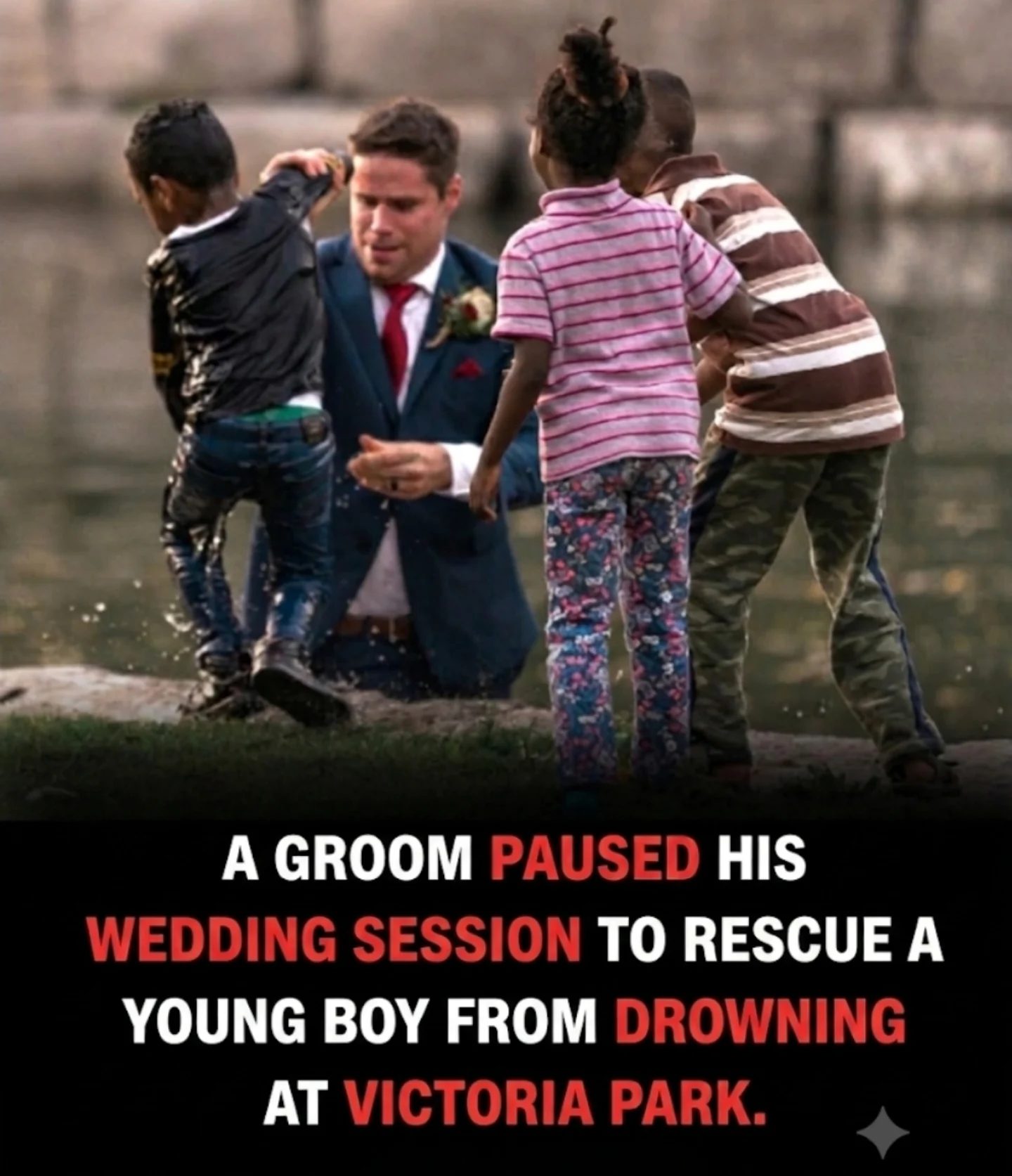 Groom Interrupts Wedding to Save Drowning Boy
