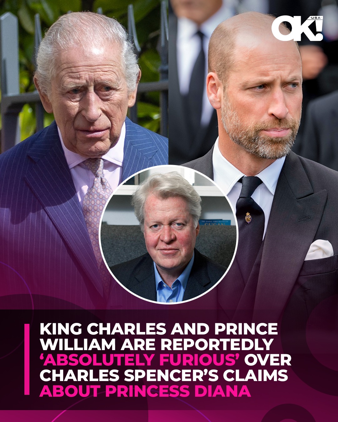 King Charles and Prince William's Fury Over Diana Claims
