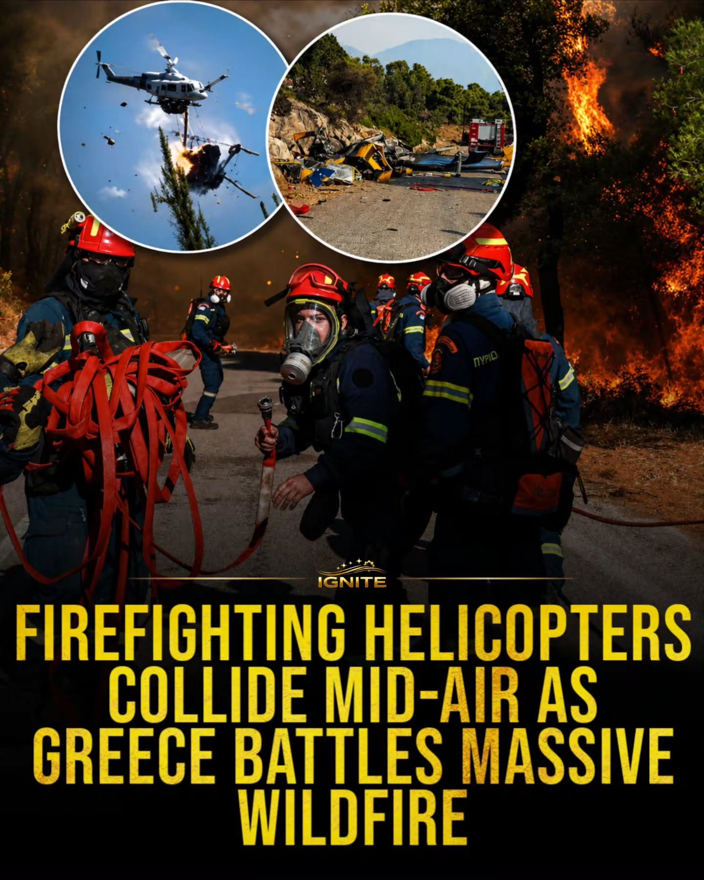 Greece Wildfires: Helicopter Collision Highlights Risks Faced by Firefighters