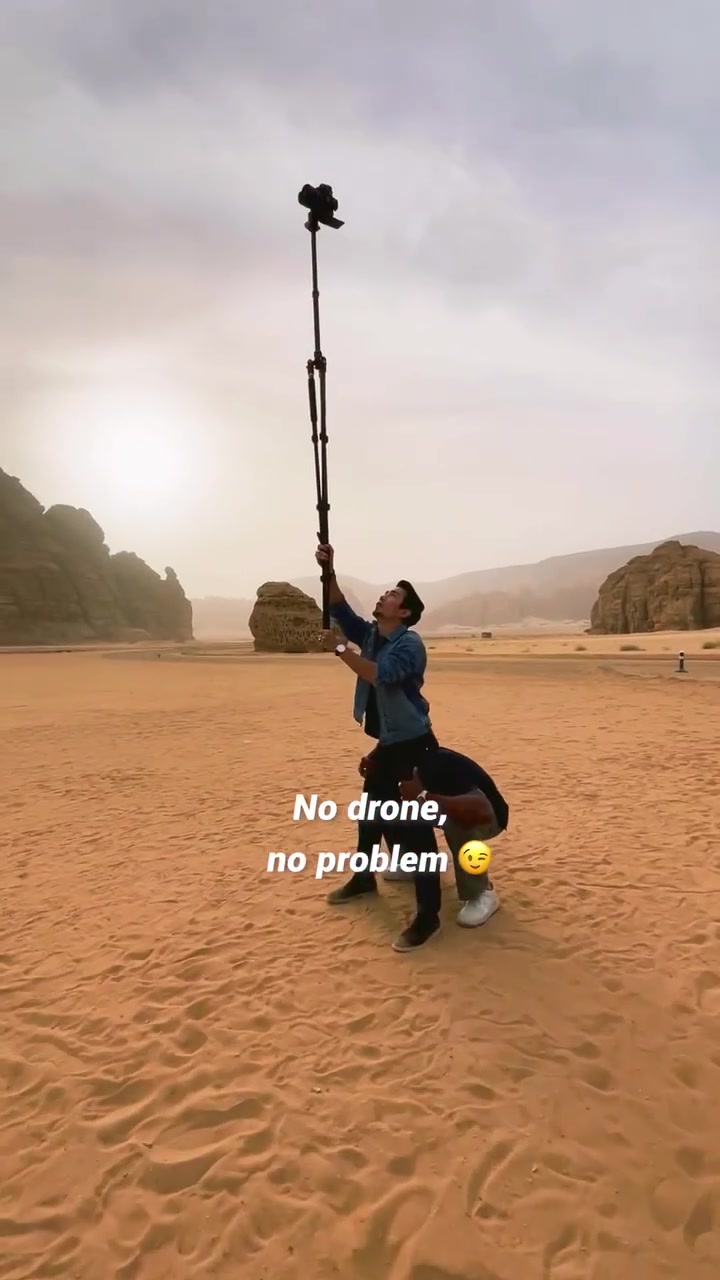 Selfie Stick Photography in Desert Landscapes