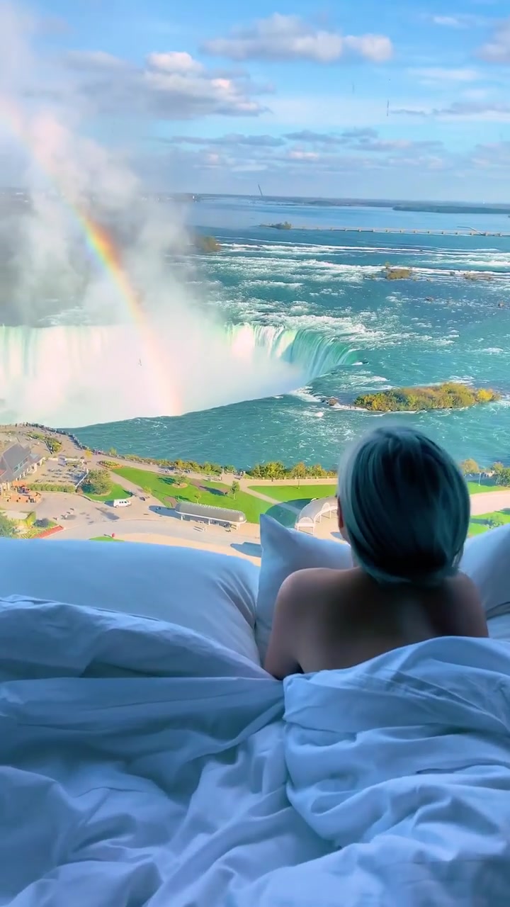 Niagara Falls View from Luxury Hotel Room