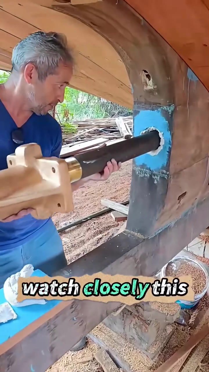 Intricate Process of Installing a Ship's Propeller Shaft