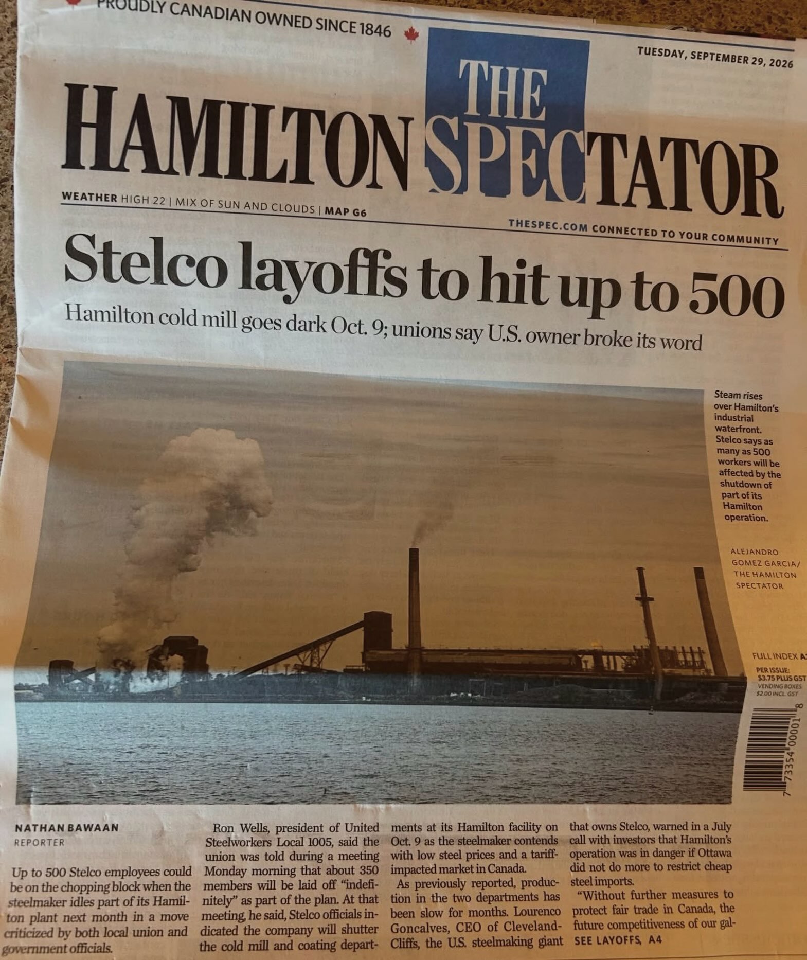 Stelco Layoffs: 500 Jobs at Risk in Hamilton