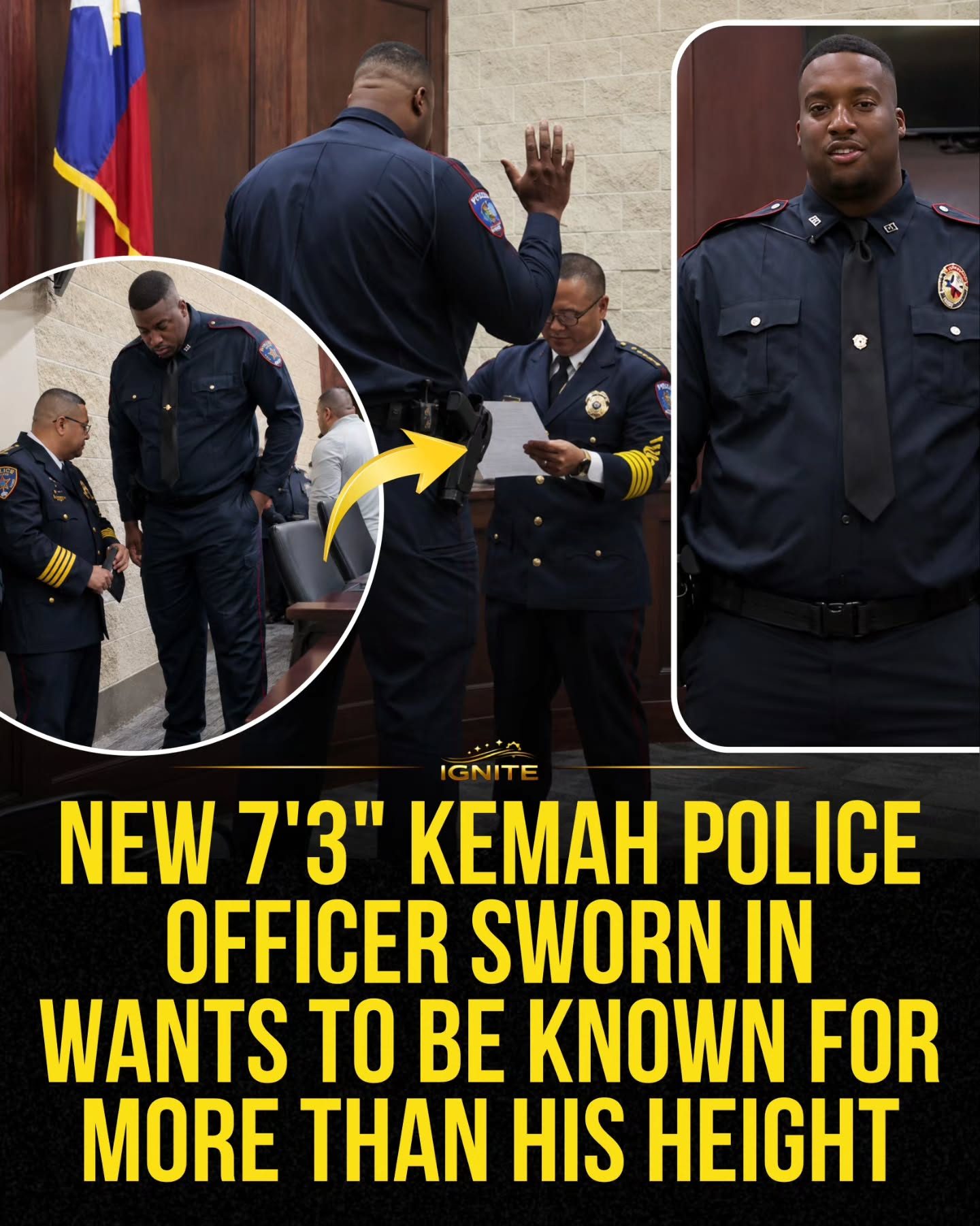 Meet Kemah, the 7'3" Police Officer Making His Mark