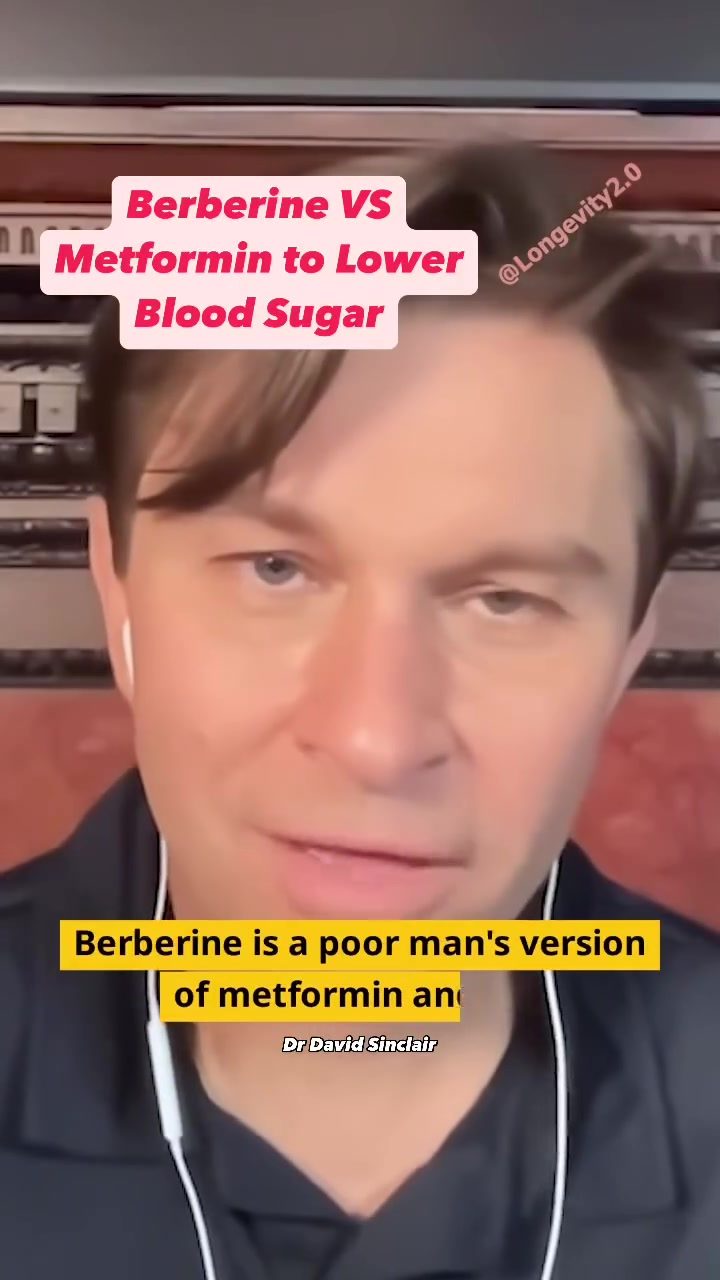 Dr. Sinclair: Berberine vs Metformin for Lowering Blood Sugar