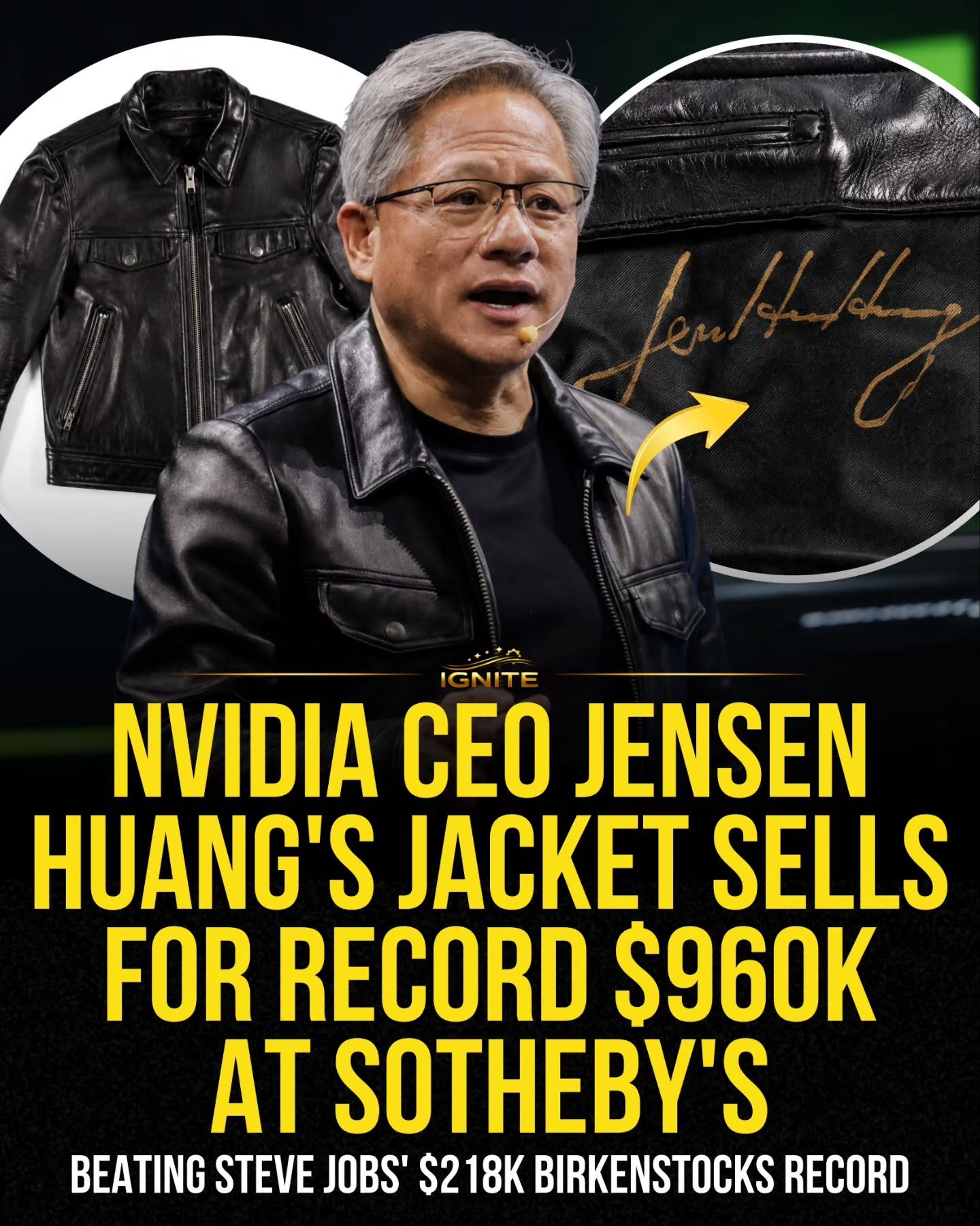 Jensen Huang's Tom Ford Jacket Smashes Record at $960K