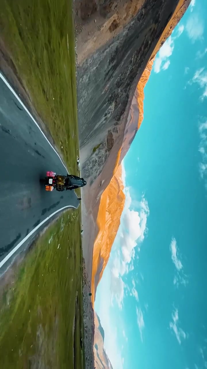 Motorcycle Ride on Scenic Mountain Road