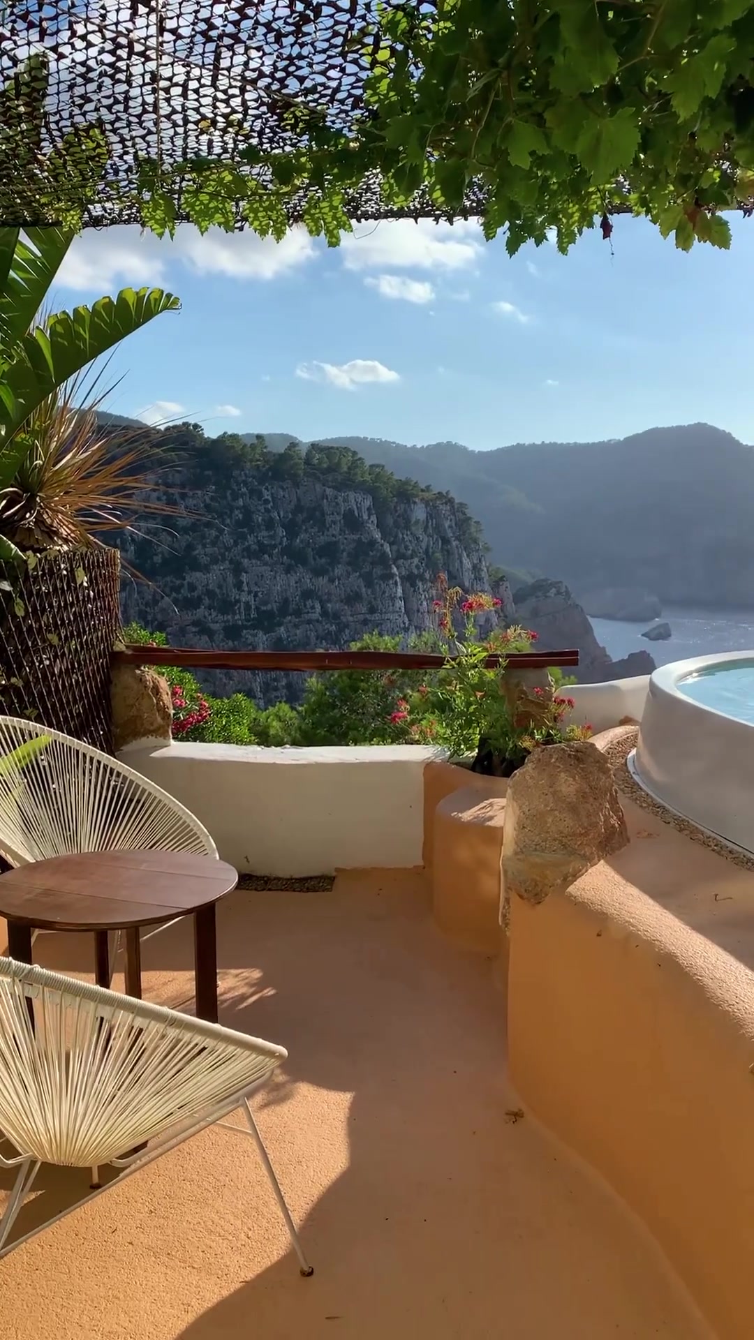 Balcony View: Coastal Mountains and Ocean