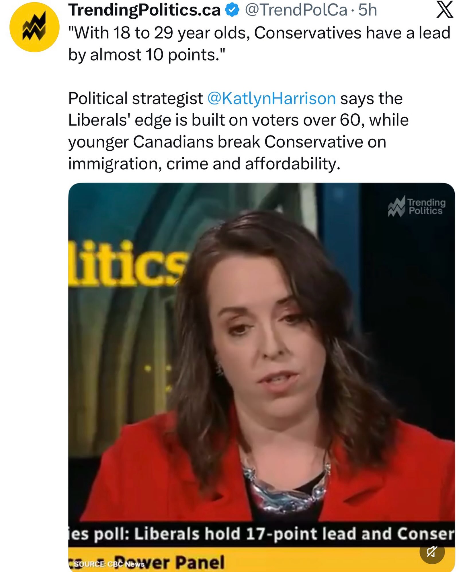 Canada Poll: Conservatives Lead with Young Voters