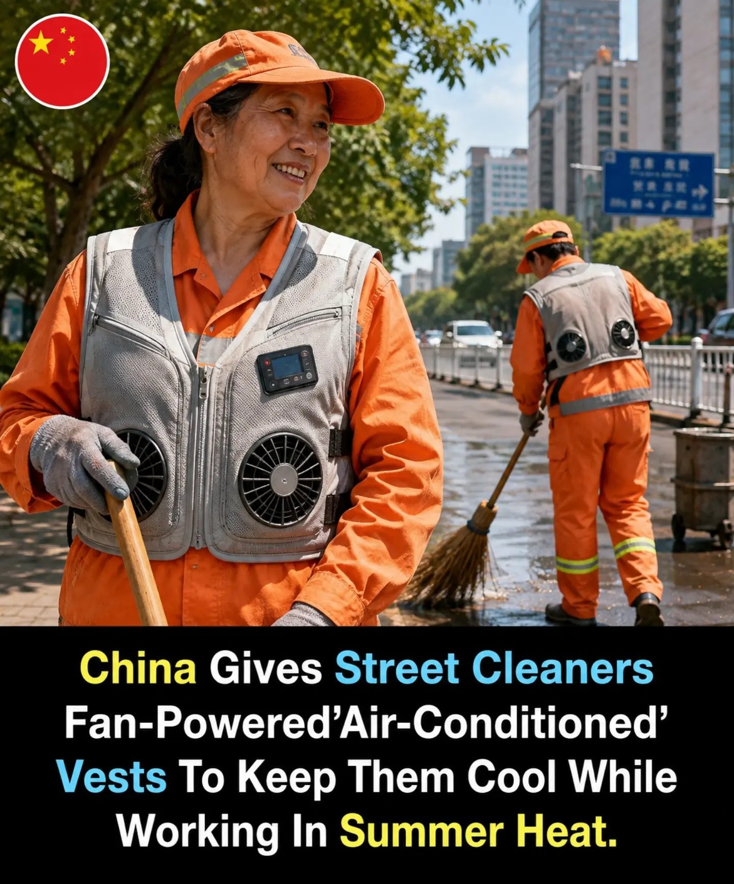 Cool Solutions for China's Street Cleaners: Fan-Powered Vests