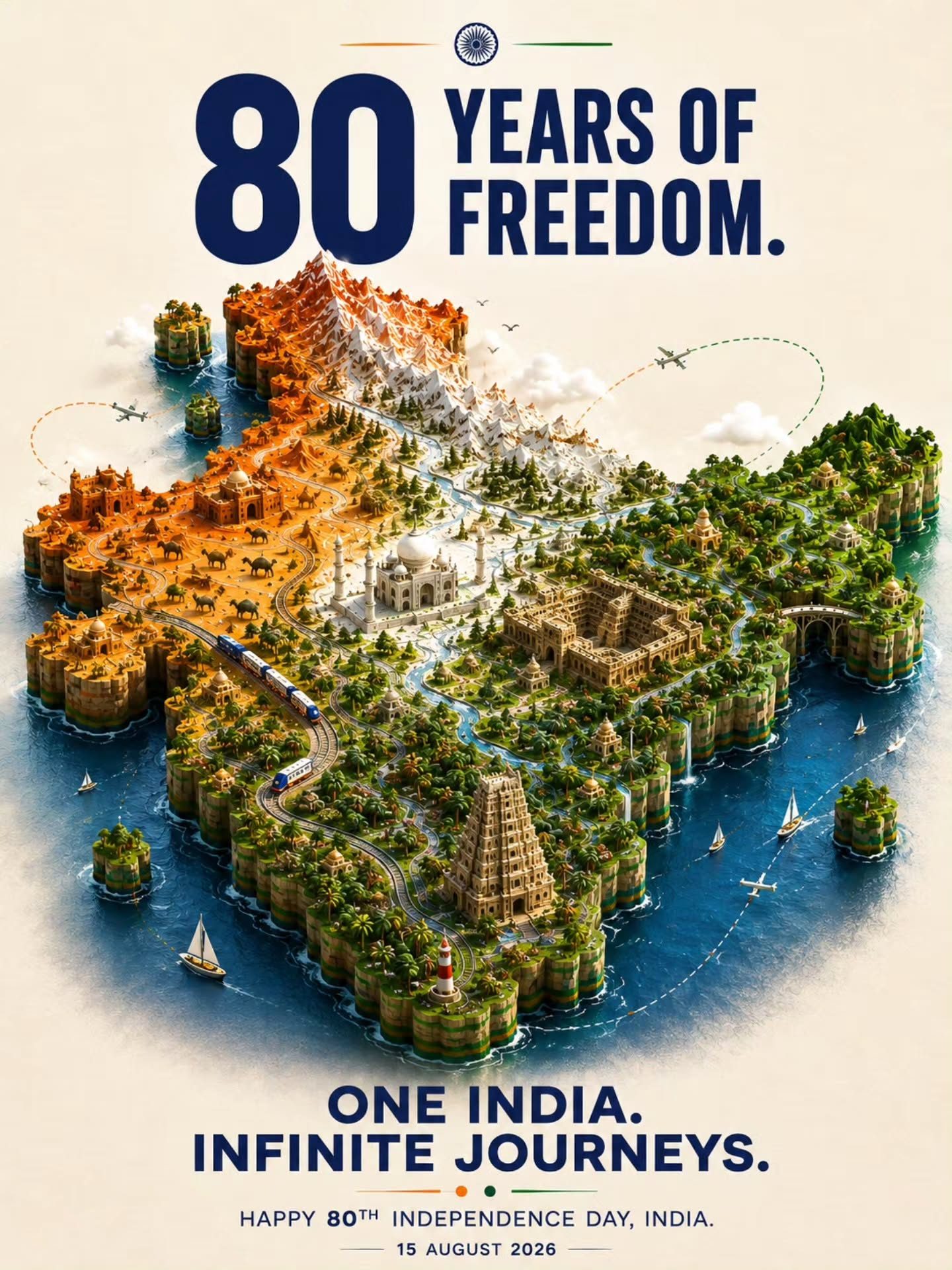 Discover India's 80th Independence Day: A 3D Journey of Freedom, Unity