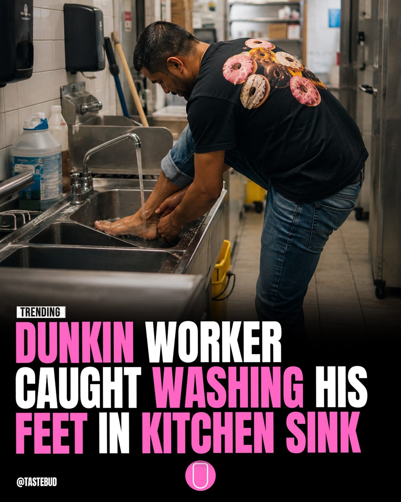 Dunkin' Employee Caught Washing Feet in Kitchen