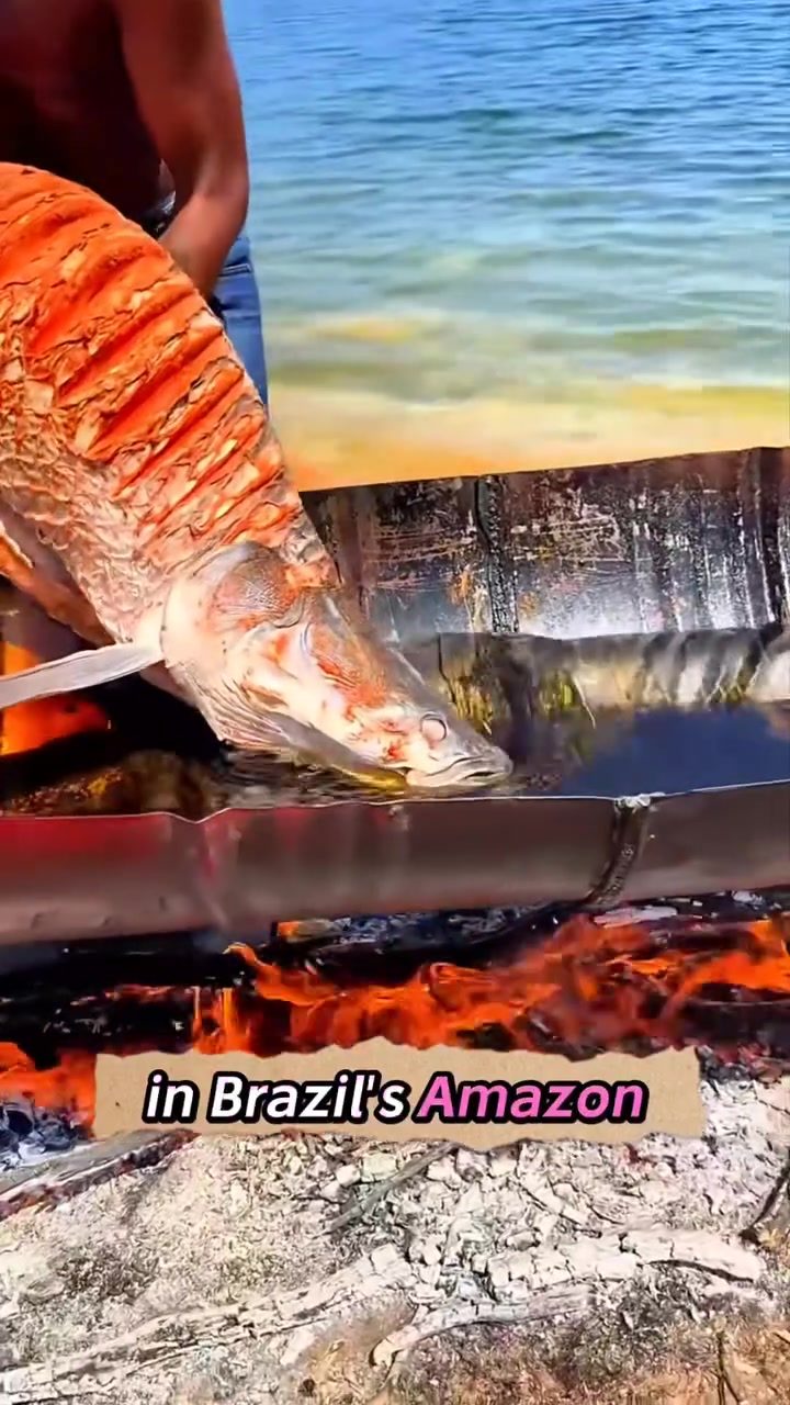 How Locals Prepare Giant Arapaima Fish in Brazil's Amazon