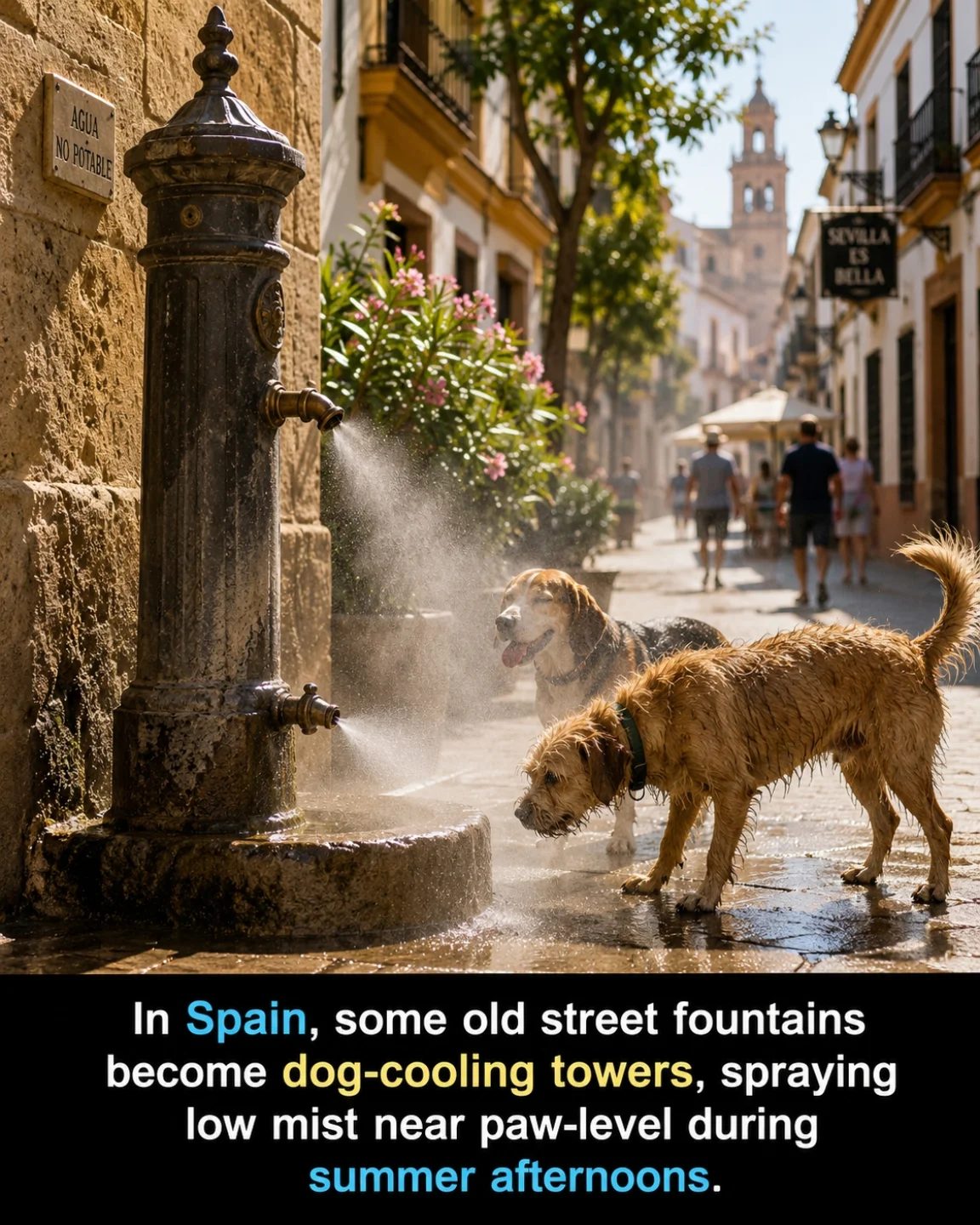 Dog-Cooling Fountains in Historic Spanish Towns