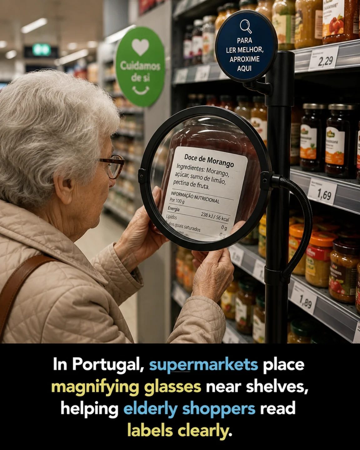 Elderly-friendly Supermarkets: Magnifying Glasses for Easy Label