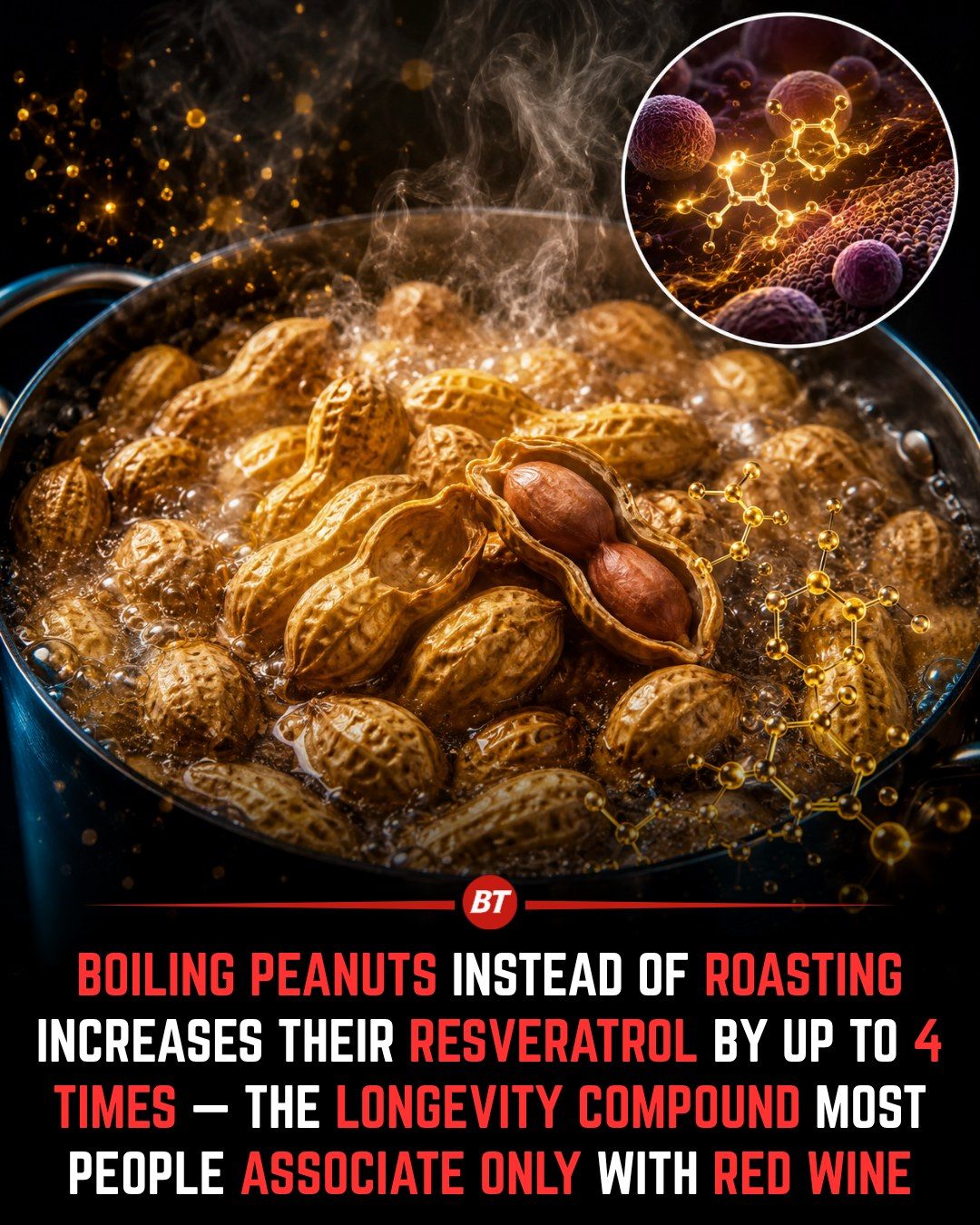 Boiled Peanuts Boost Resveratrol for Healthier Aging