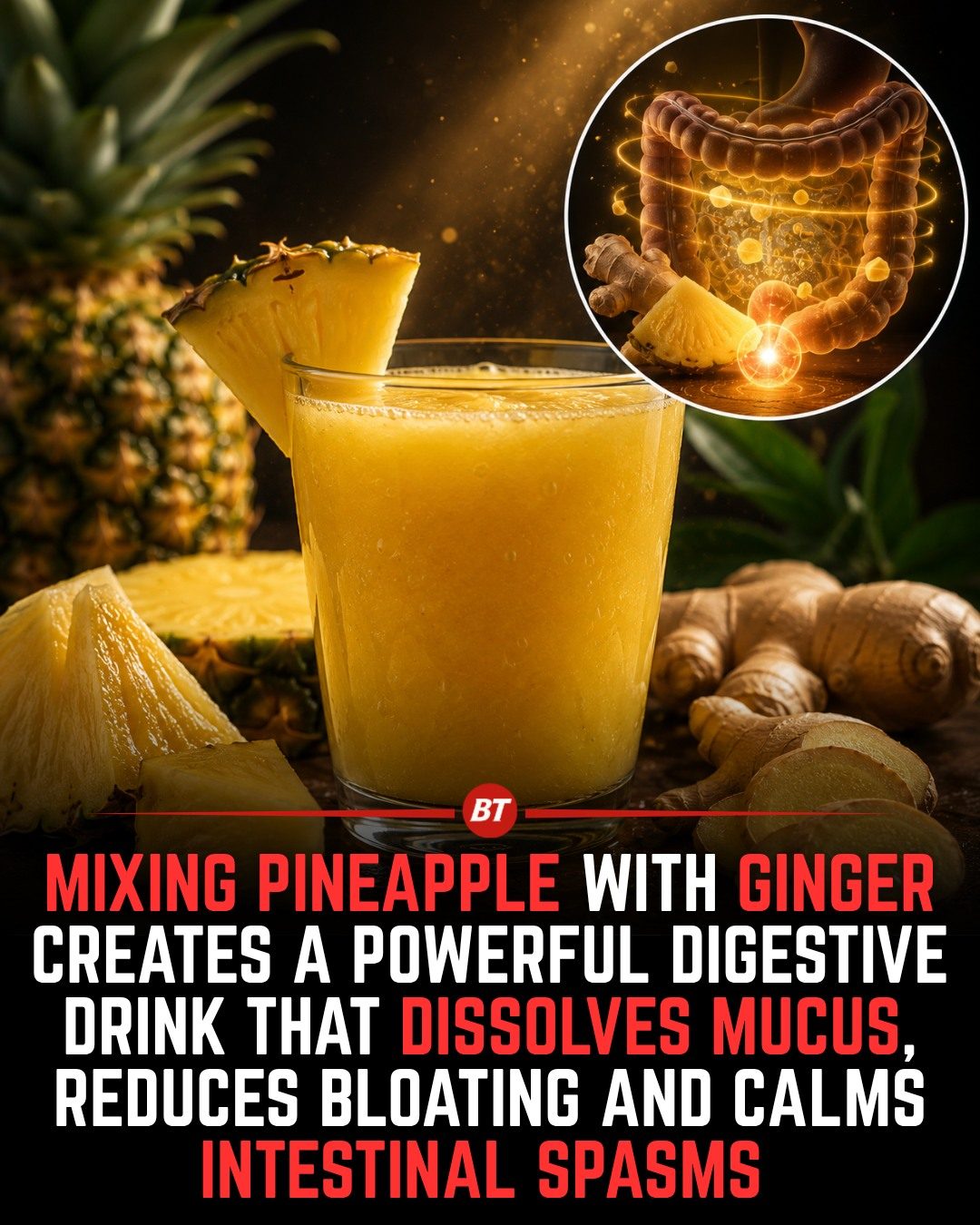 **Tasty Pineapple Ginger Smoothie Aids Digestion**